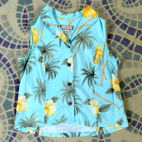 Sleeveless Hawaiian Shirt by Jamaica Bay - Picture 1 of 8